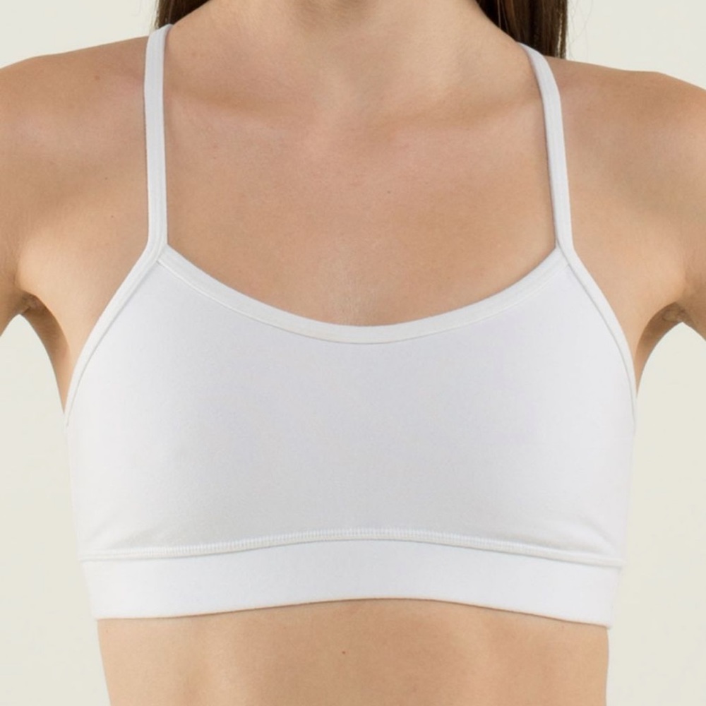 Lululemon Flow Y Bra IV, size 8 in color white